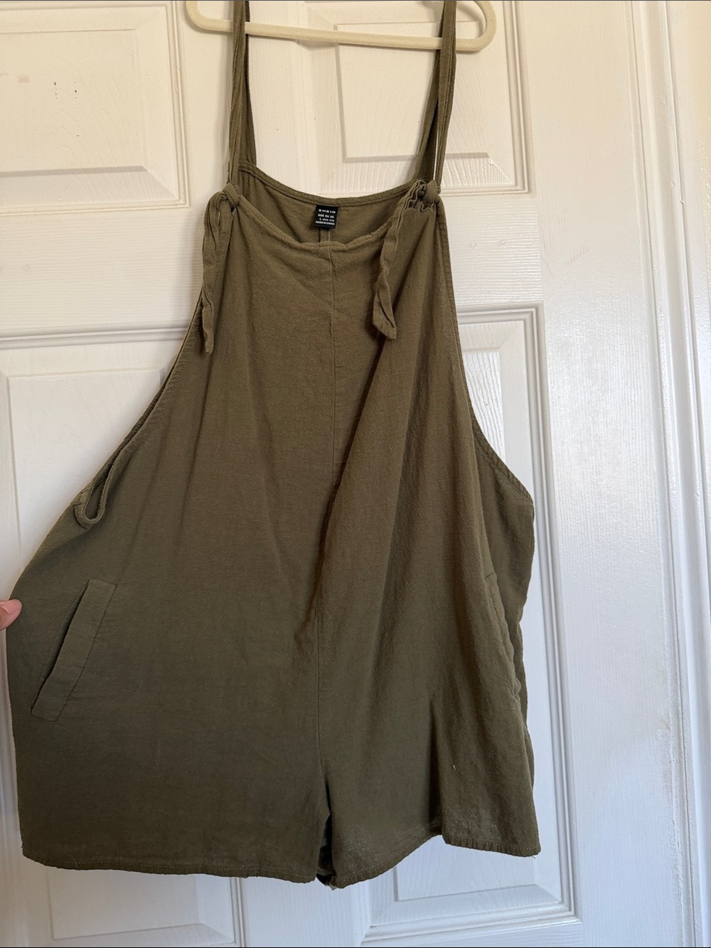 Casual Olive Green Women's Sleeveless Romper
